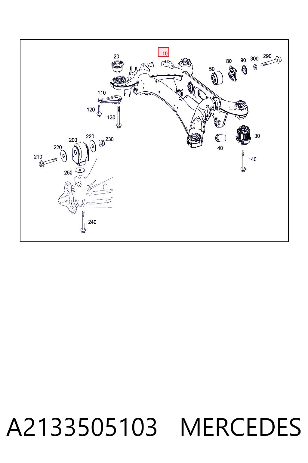 Comprar Subchasis trasero soporte motor Mercedes E W213 a bajo precio