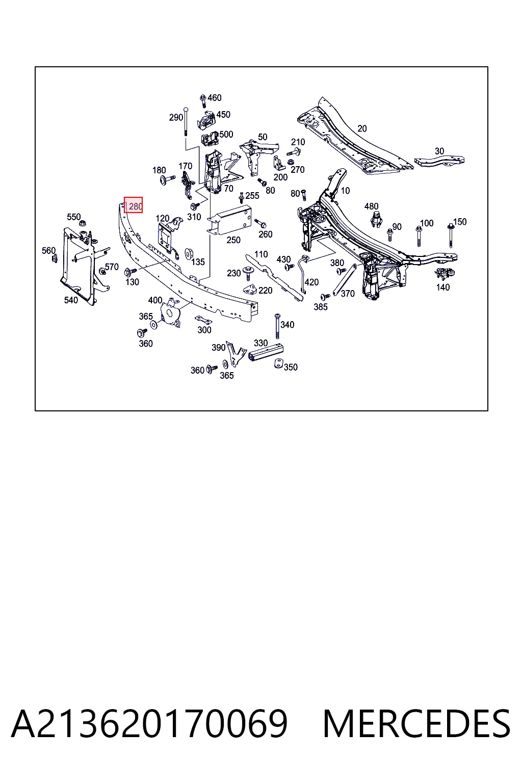 Comprar Refuerzo de parachoques delantero Mercedes GLC X253 a bajo precio
