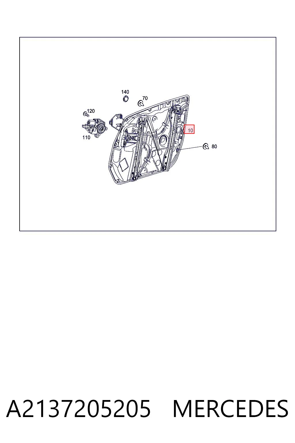 Comprar Mecanismo de elevalunas de la puerta delantera derecha Mercedes E W213 a bajo precio