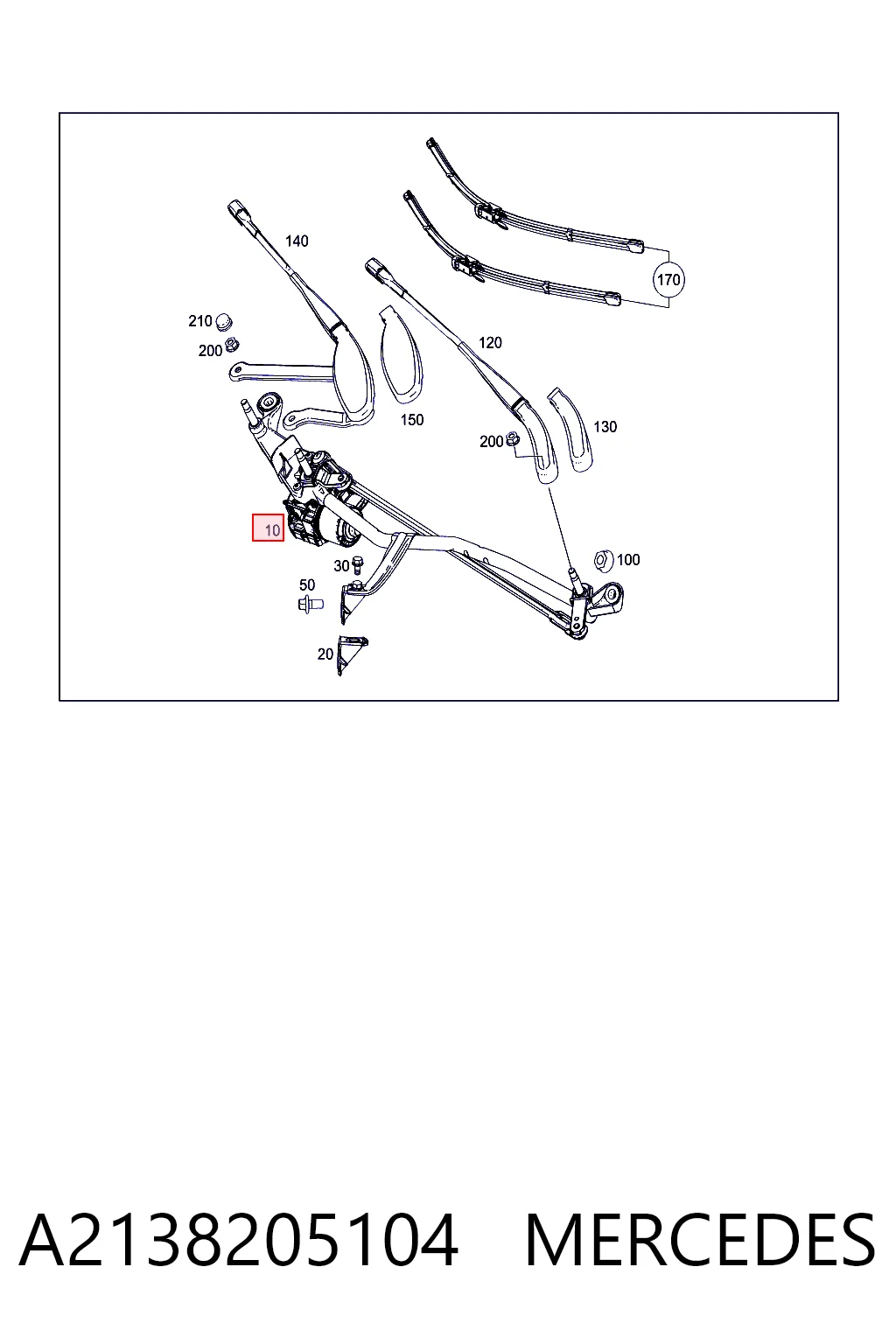 Comprar Trapezio del limpiaparabrisas Mercedes E W213 a bajo precio