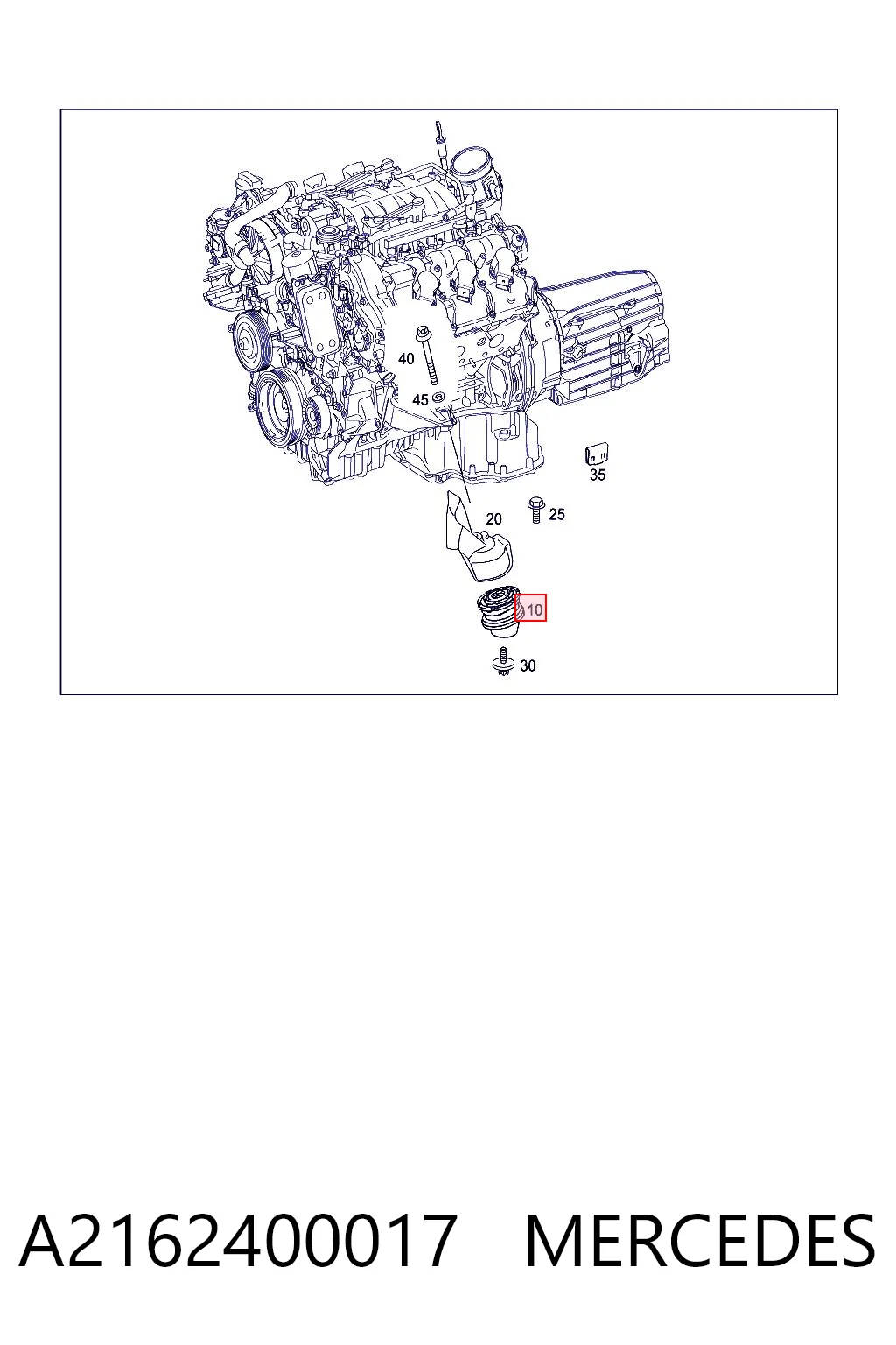 A2162400017 Mercedes Soporte elástico, suspensión del motor, Izquierda / Derecha