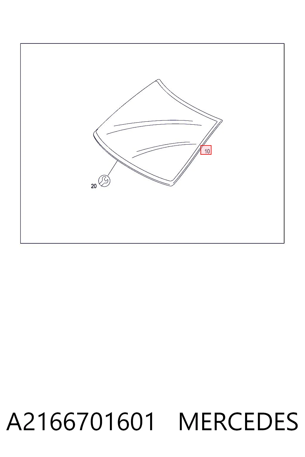 Parabrisas delantero  para Mercedes S  C216