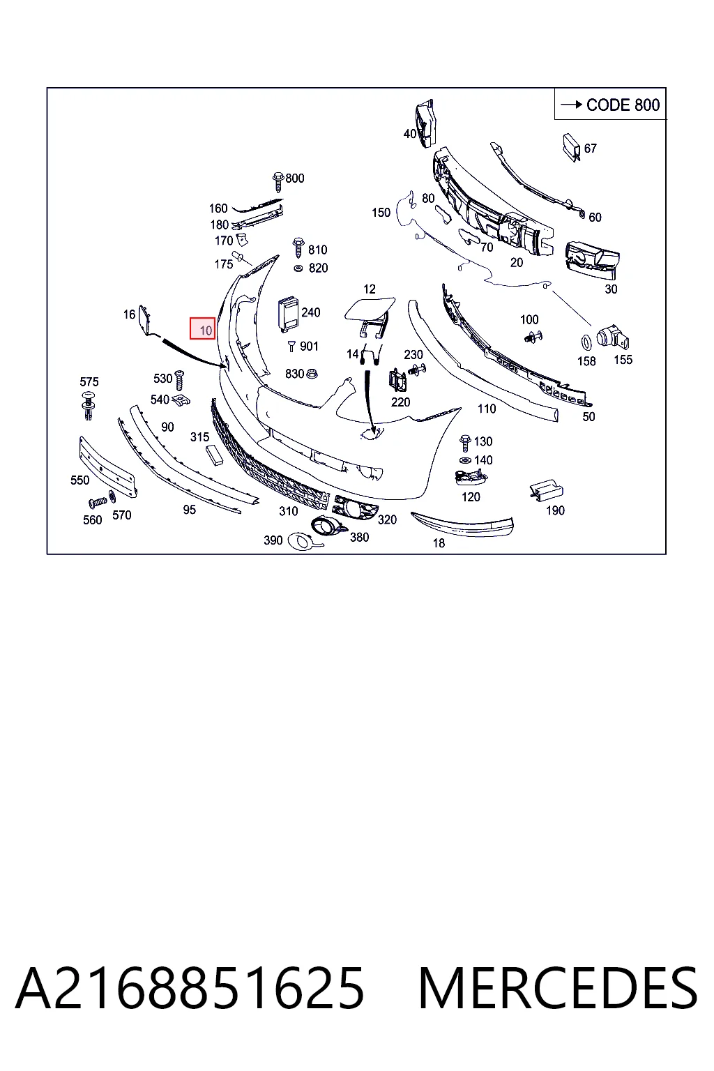 Paragolpes para Mercedes S C216