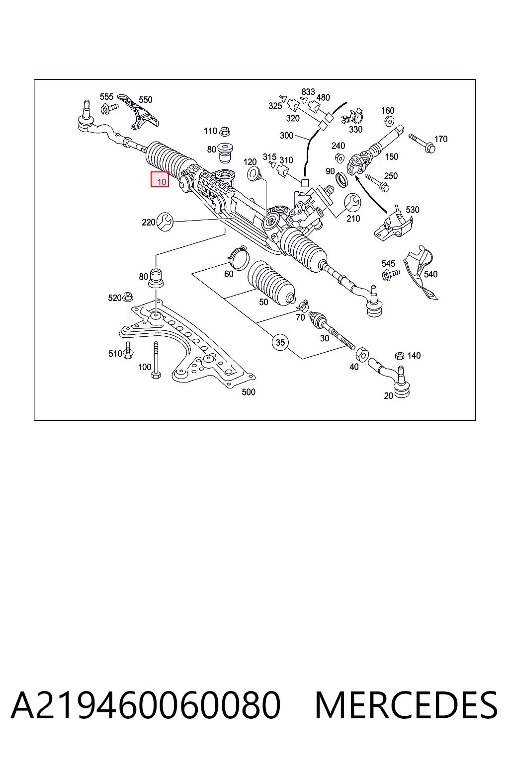 Comprar Cremallera de dirección Mercedes CLS  C219 a bajo precio