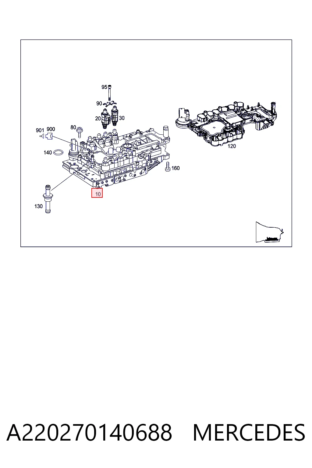 Comprar A220270290687 Mercedes Bloque de válvulas de la transmisión automática