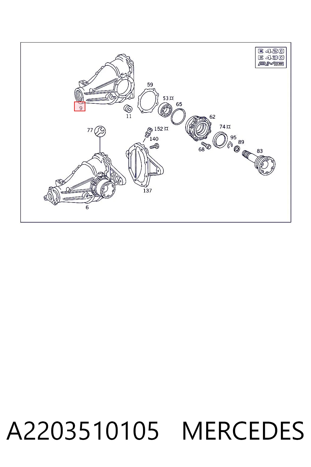 Comprar Grupo trasero Mercedes E  S210