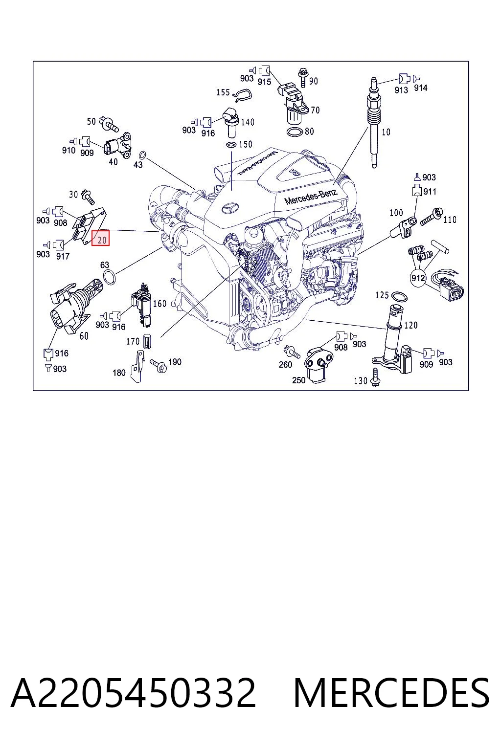 A2205450332 Mercedes