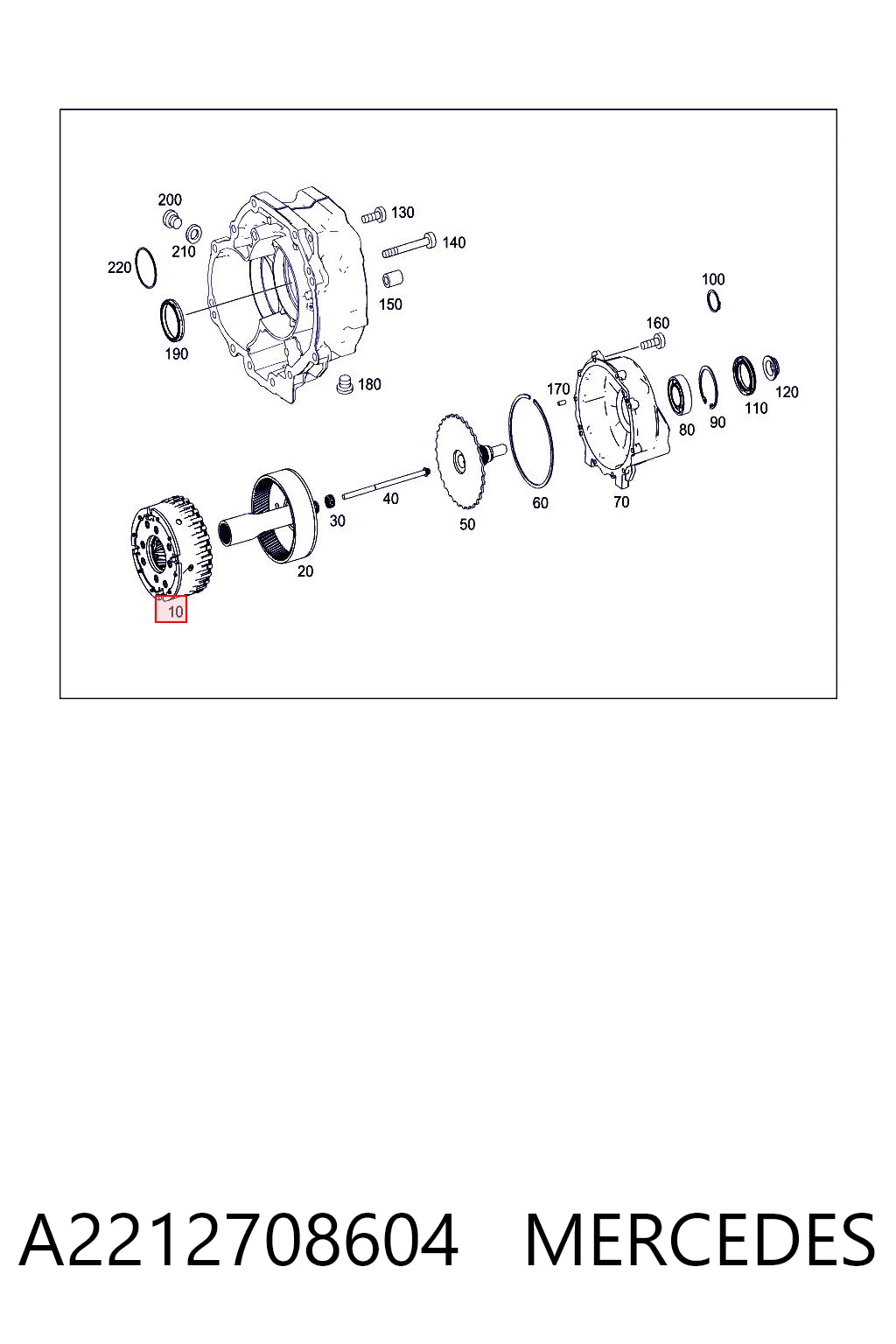 A2212708604 Mercedes Conjunto de reparación de caja de cambios