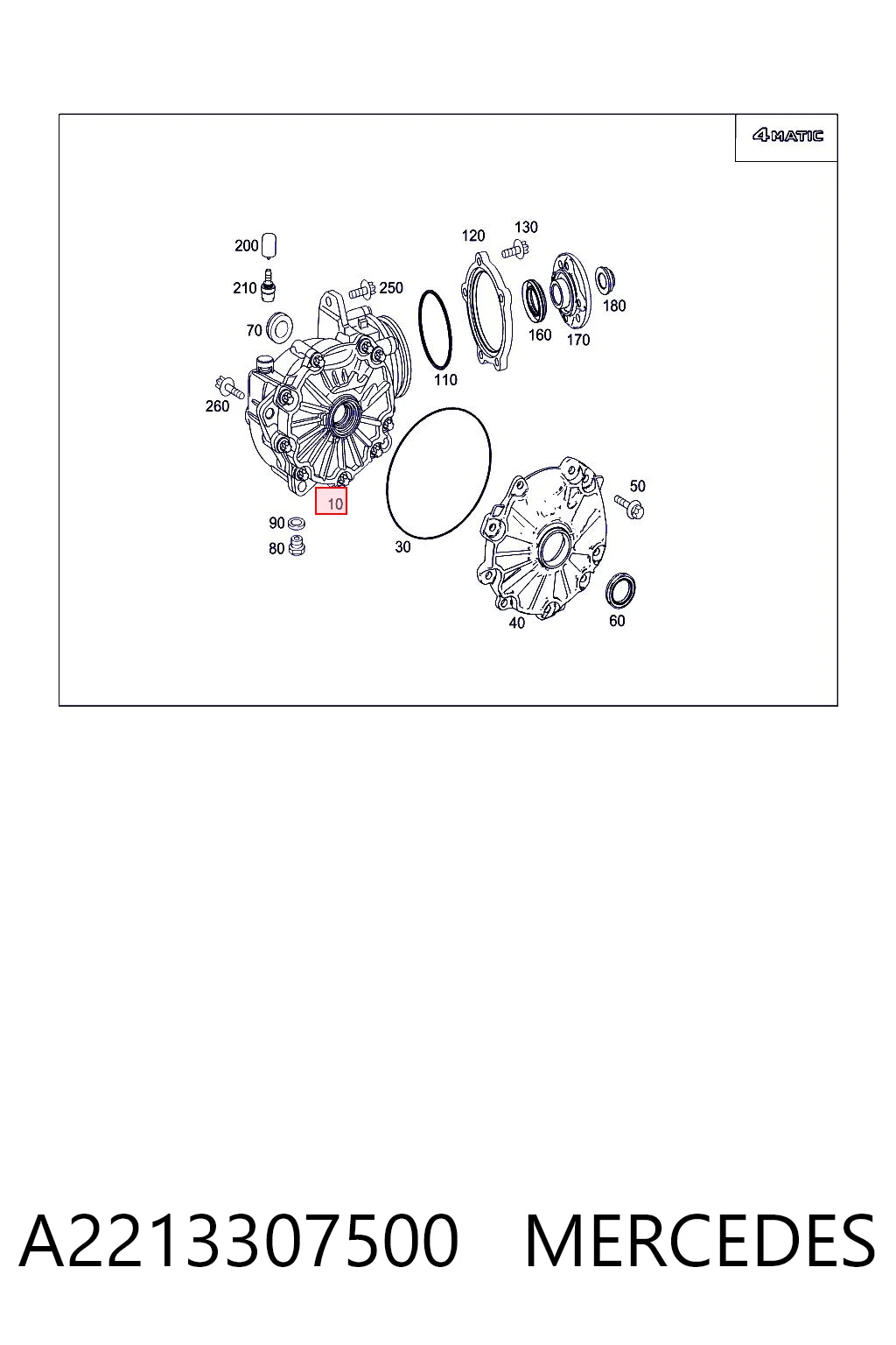 A2213307500 Mercedes Reductor delantero