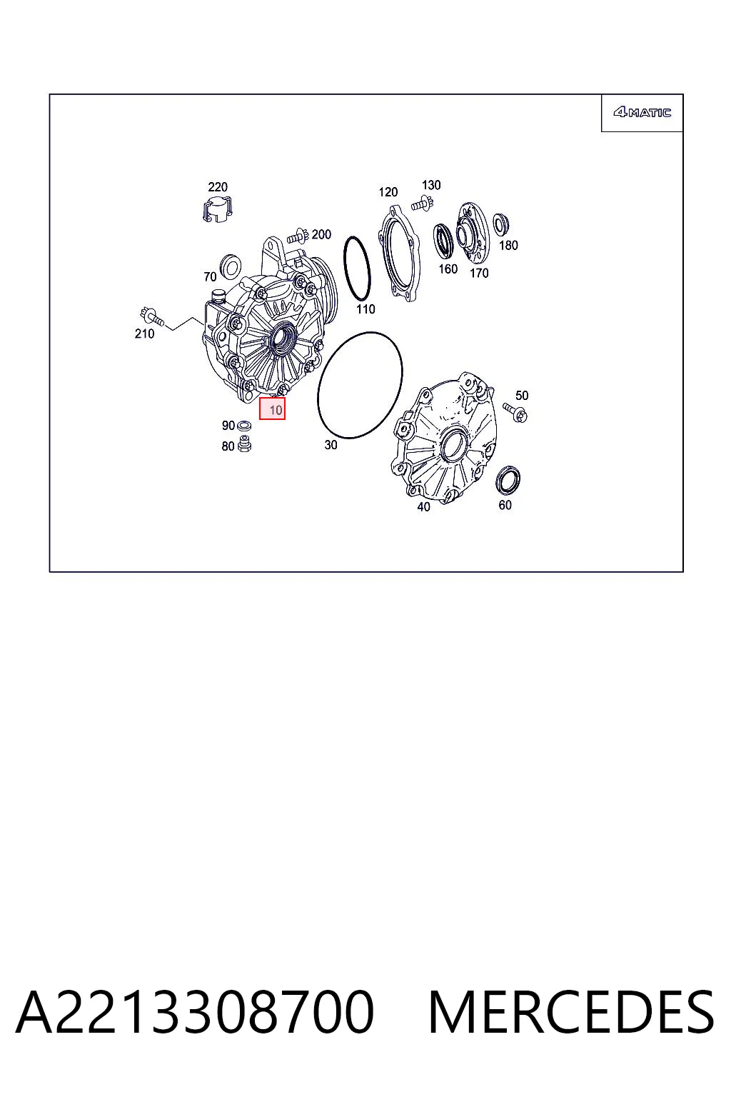 A2213308700 Mercedes Reductor delantero