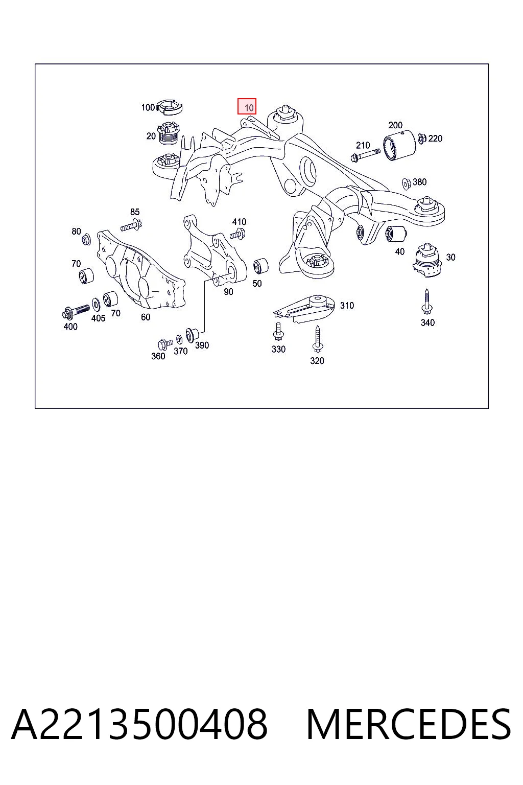 Comprar Subchasis trasero soporte motor Mercedes S  W221 a bajo precio
