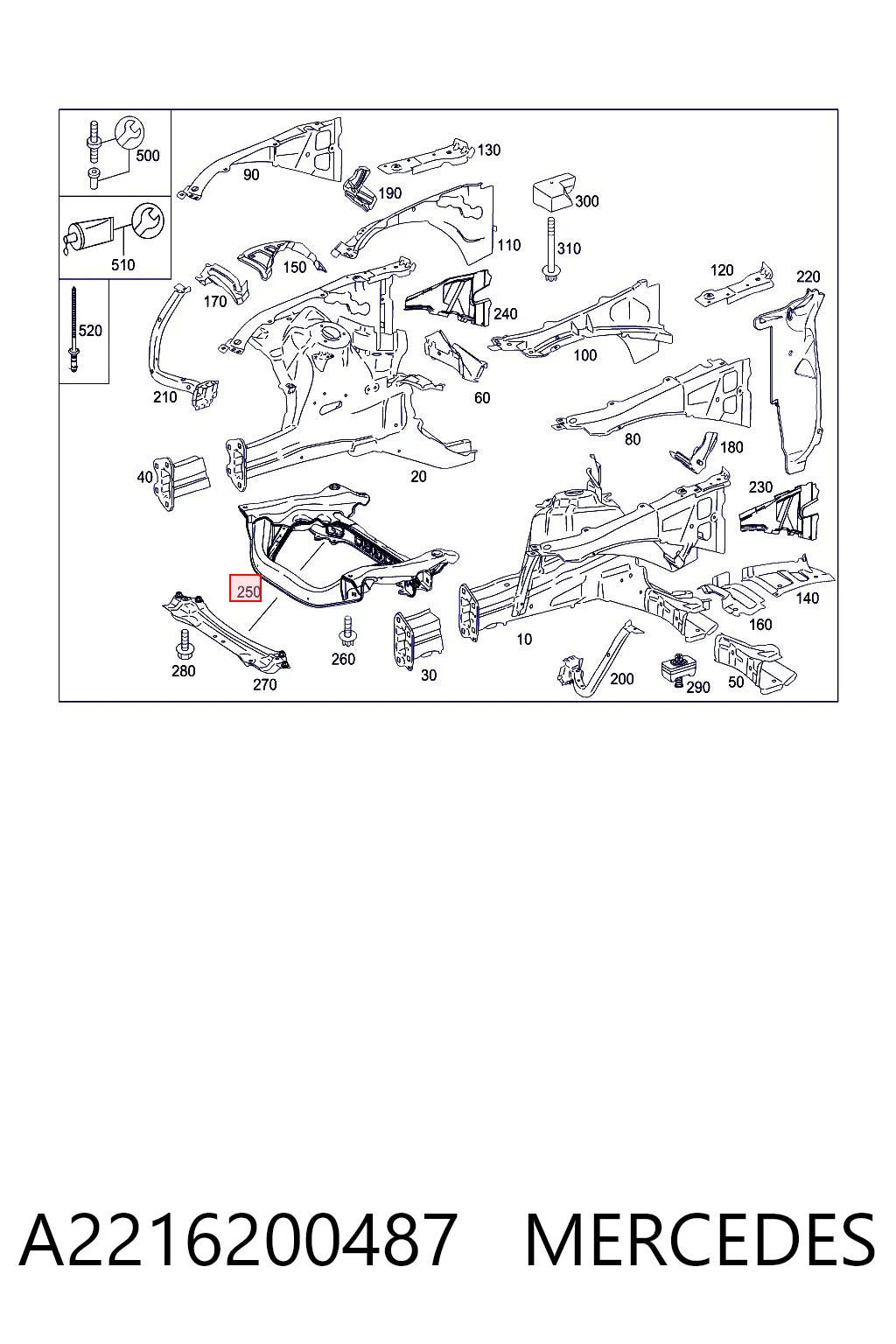 Comprar Subchasis delantero soporte motor Mercedes S  W221 a bajo precio