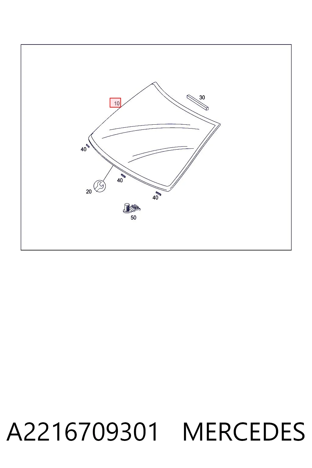 Parabrisas A2216709301 MERCEDES