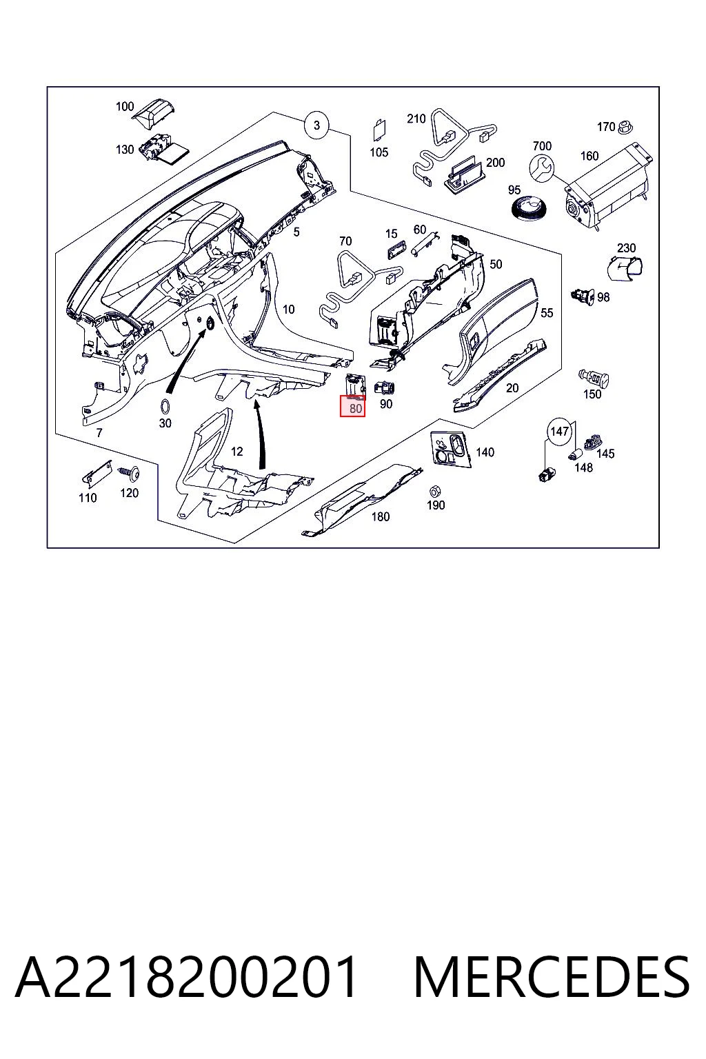 A2218200201 Mercedes