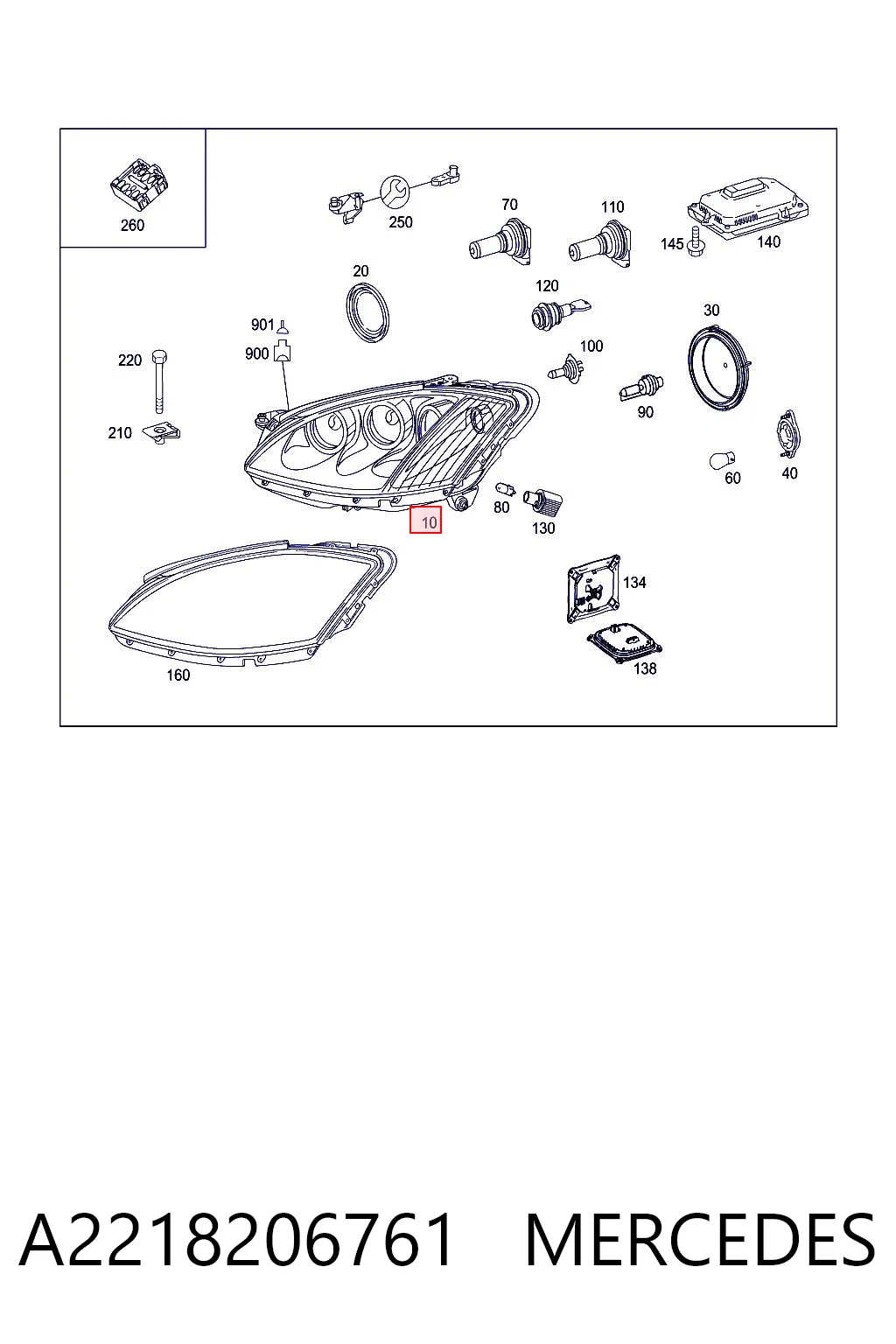A2218206761 Mercedes Faros
