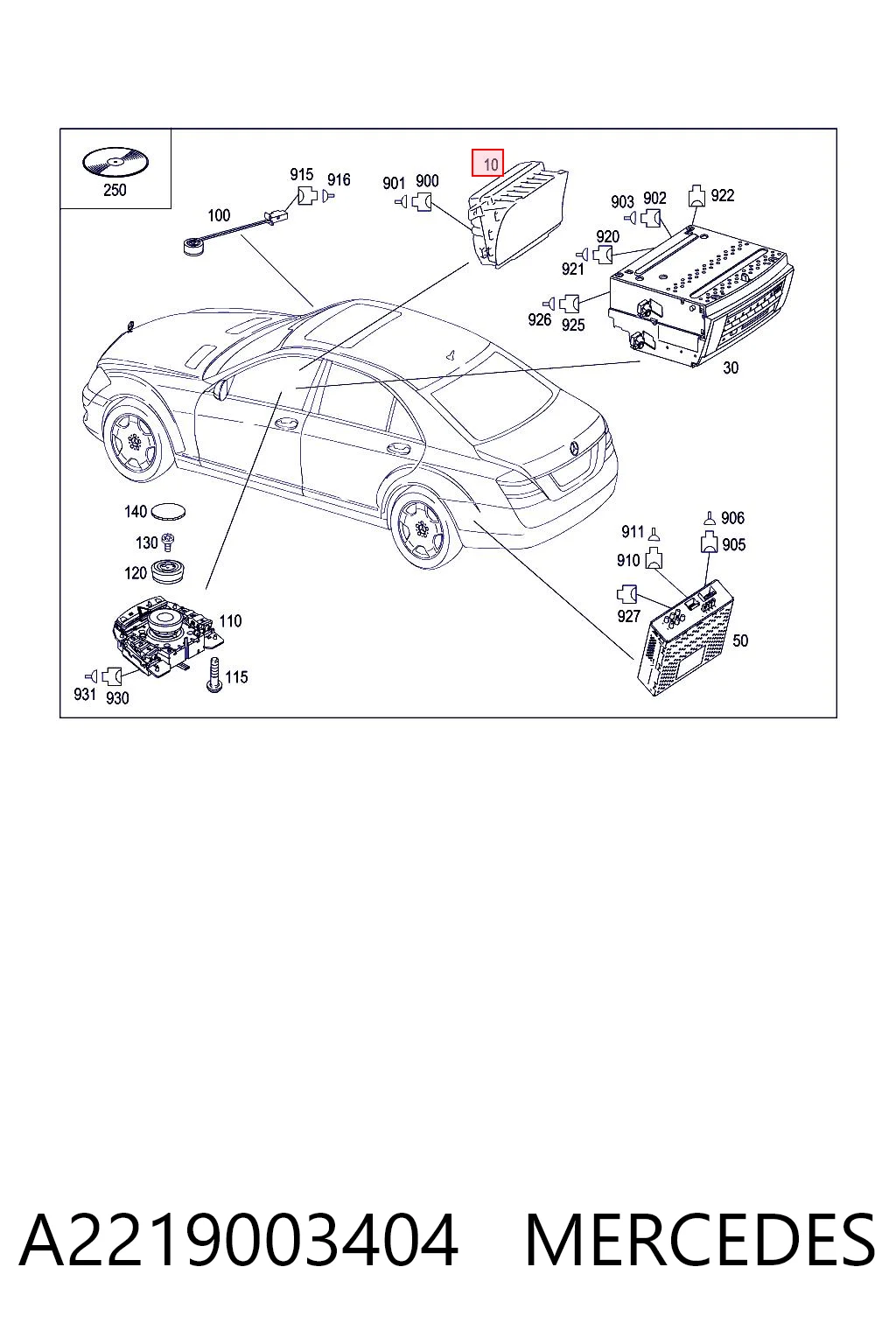 Pantalla multifuncion para Mercedes S  W221