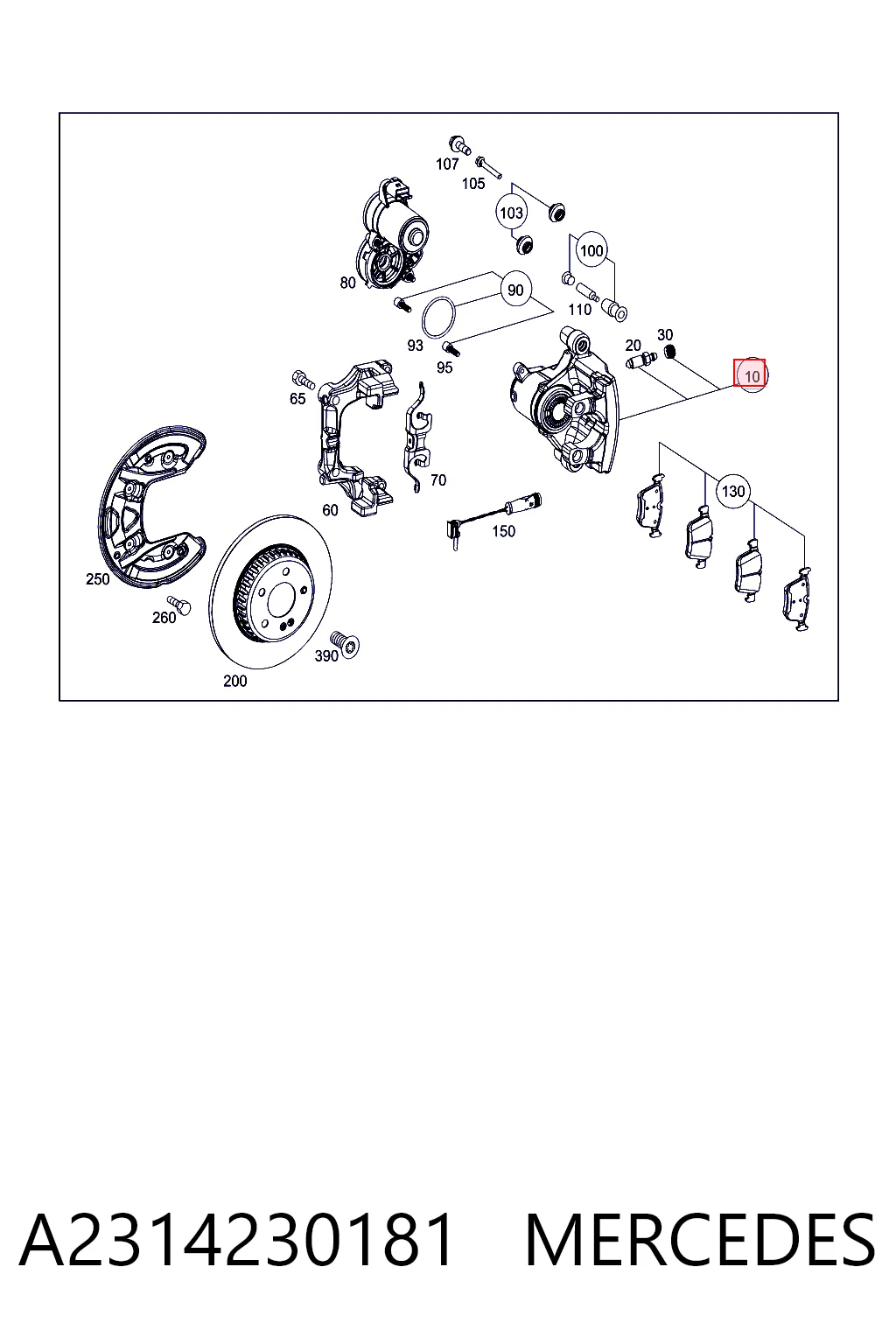 Comprar Juego de reparación de pinza de freno trasero Mercedes S  A217 a bajo precio