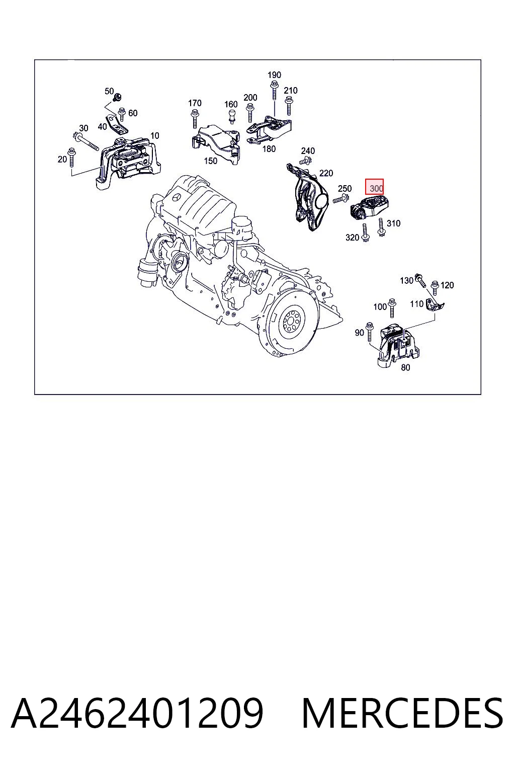 A2462401209 Mercedes Taco de motor