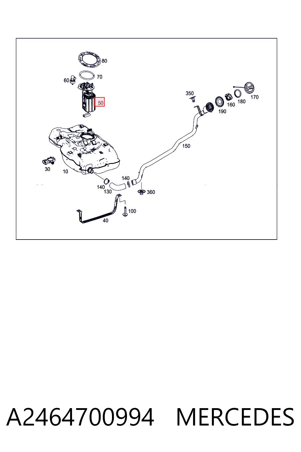 A2464700994 Mercedes Módulo de alimentación de combustible