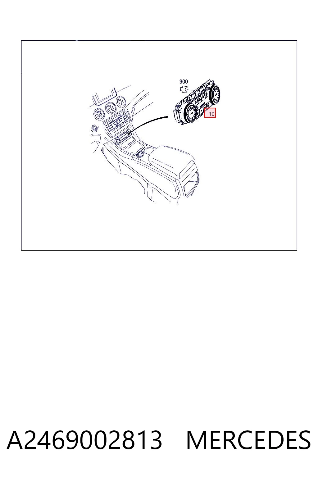 Elemento de control aire acondicionado Mercedes A 