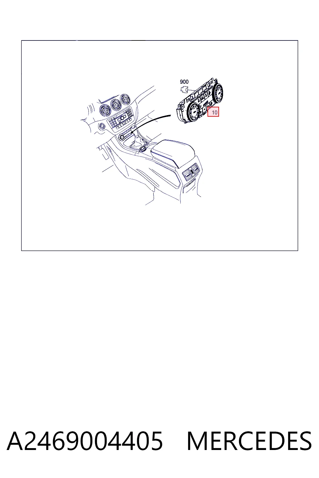  Unidad de control aire acondicionado Mercedes A 
