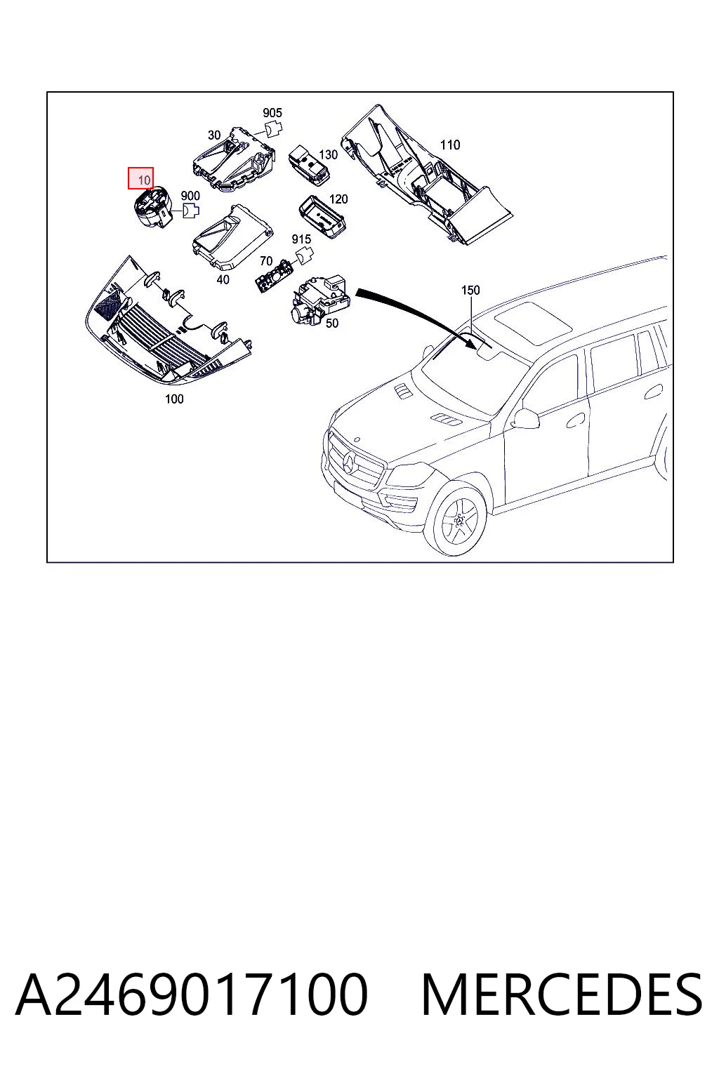  Sensor de lluvia Mercedes ML/GLE 