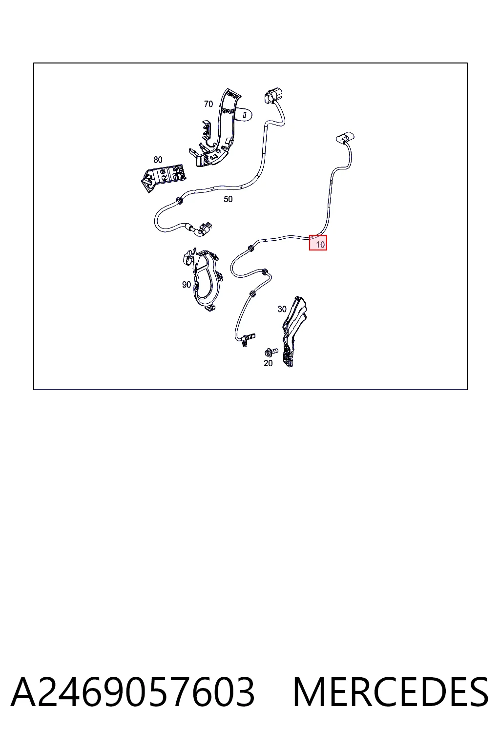 A2469057603 Mercedes Sensor de freno, trasero