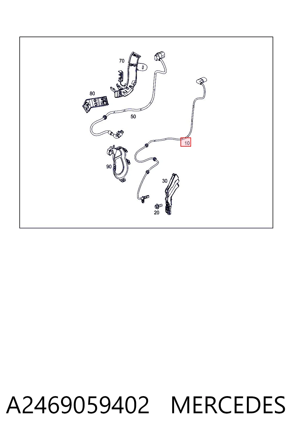 A2469059402 Mercedes Sensor de freno, trasero
