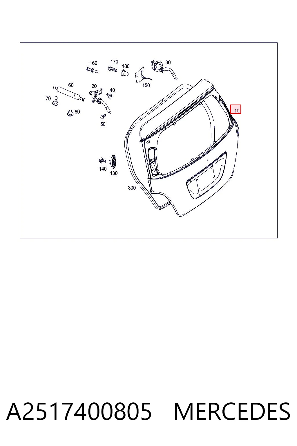Puertas traseras Mercedes R SUV (W251) (2005 - 2017) precio, desde 415,27 EUR