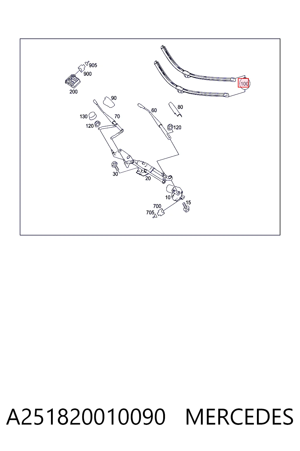 Escobillas de limpiaparabrisas delanteras ML/GLE  SUV (2005-2011) original desde 27,35 €