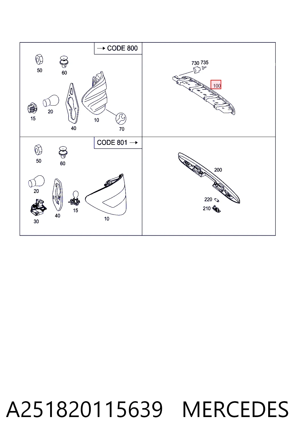 Comprar Luz de freno trasera adicional  GL  X164
