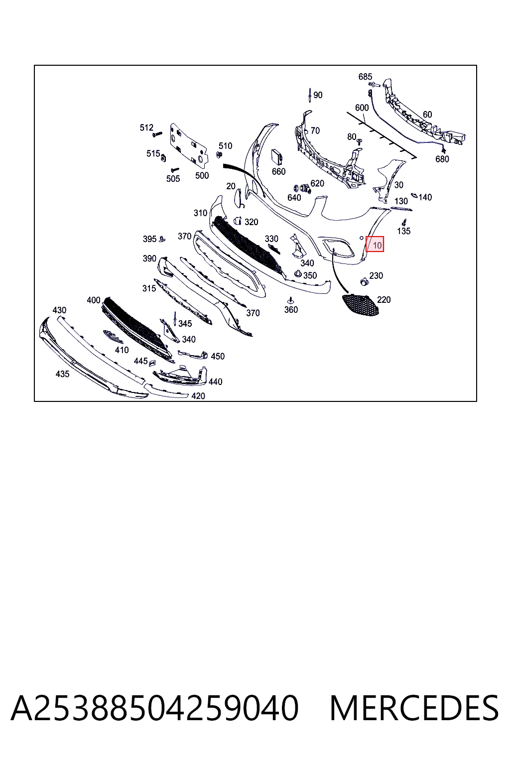 Paragolpes para Mercedes GLC C253