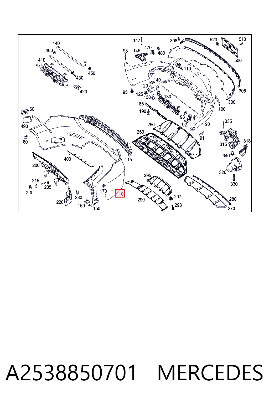 Comprar Parachoques trasero Mercedes GLC  C253