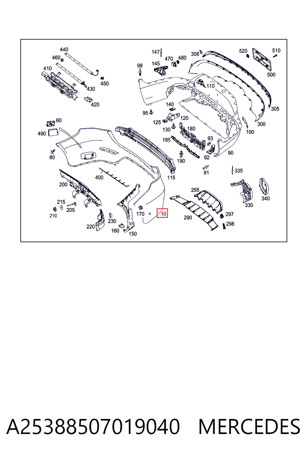 Comprar Parachoques trasero Mercedes GLC C253 a bajo precio