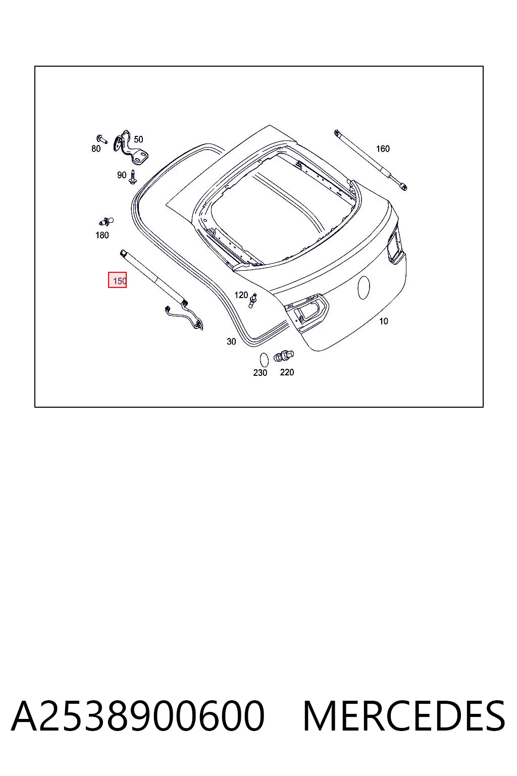 Comprar V30550006 Vemo Amortiguador de puerta trasera