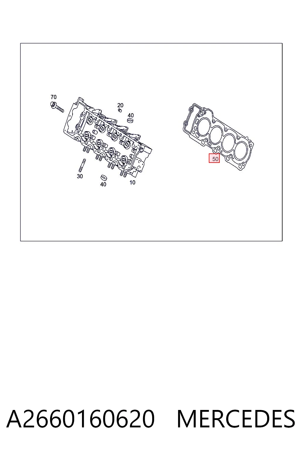 Junta de culata para Mercedes A W169