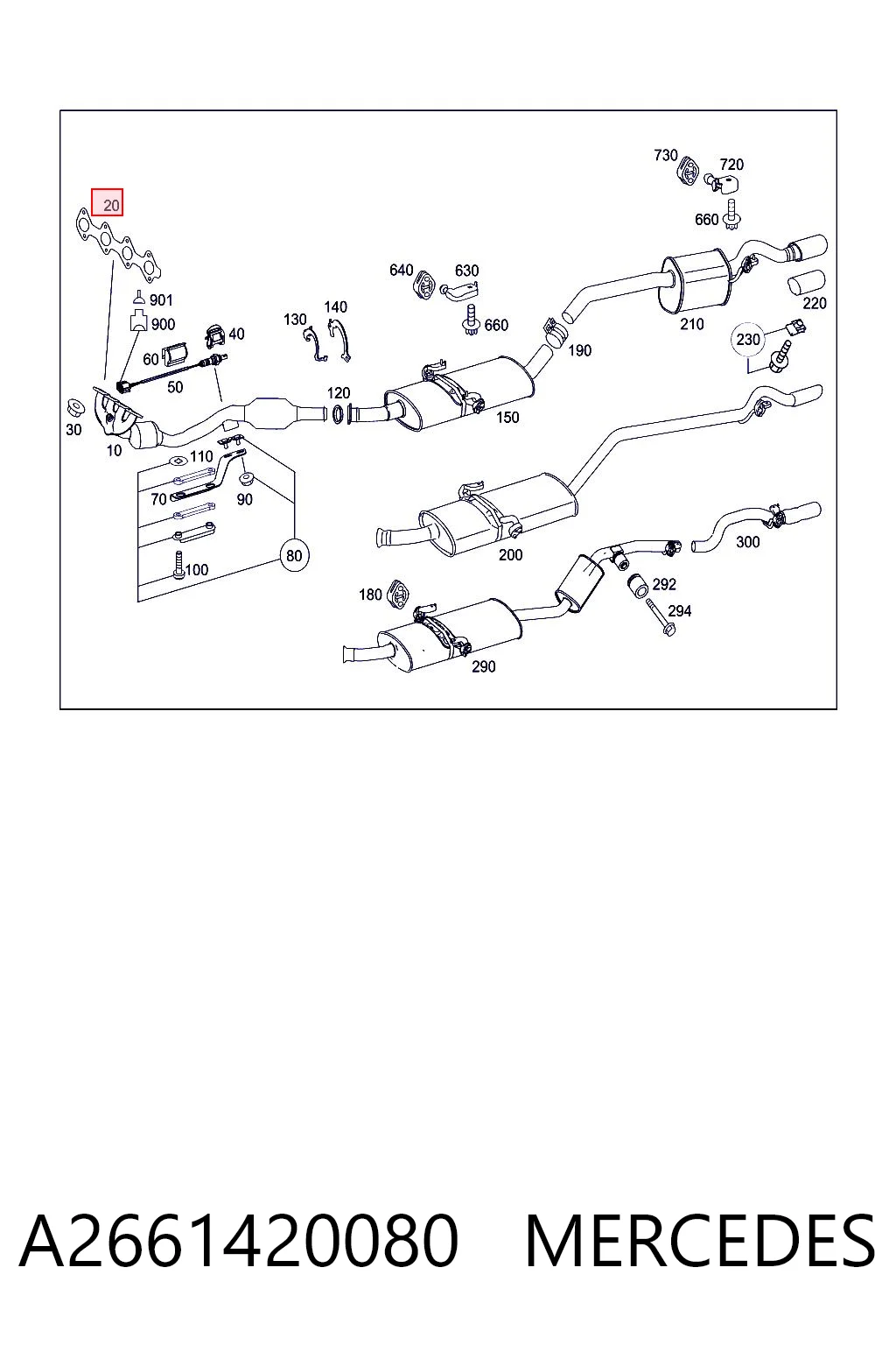 Junta colector escape para Mercedes A W169