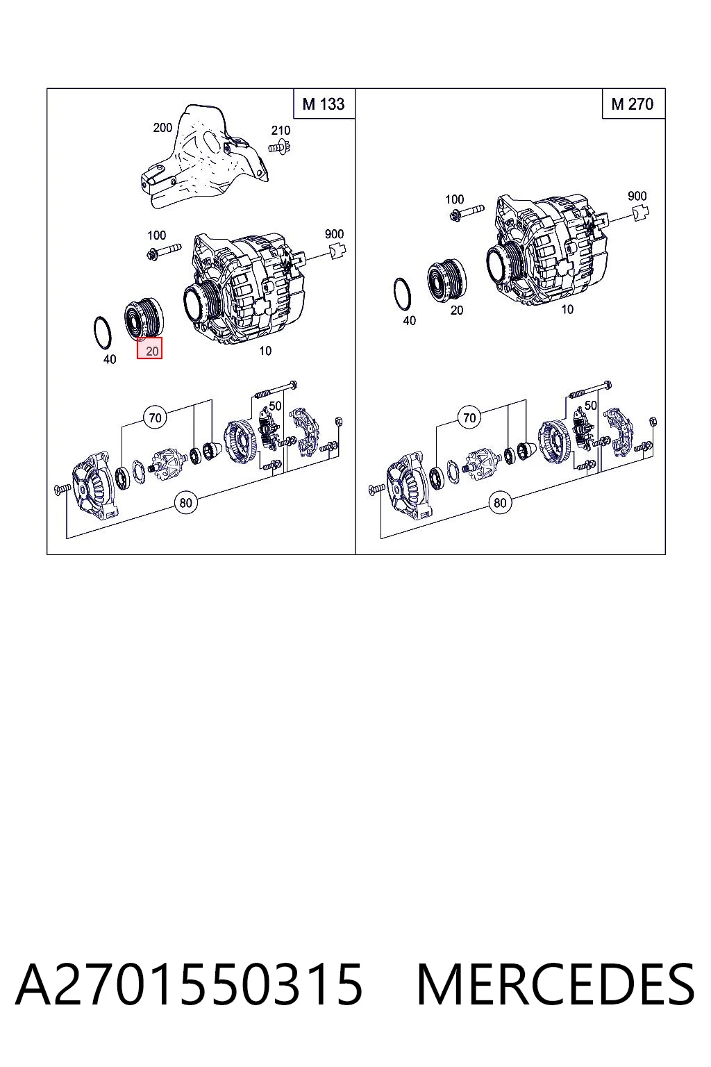 Polea de alternador A  hatchback (2012-2018) original desde 60,50 €