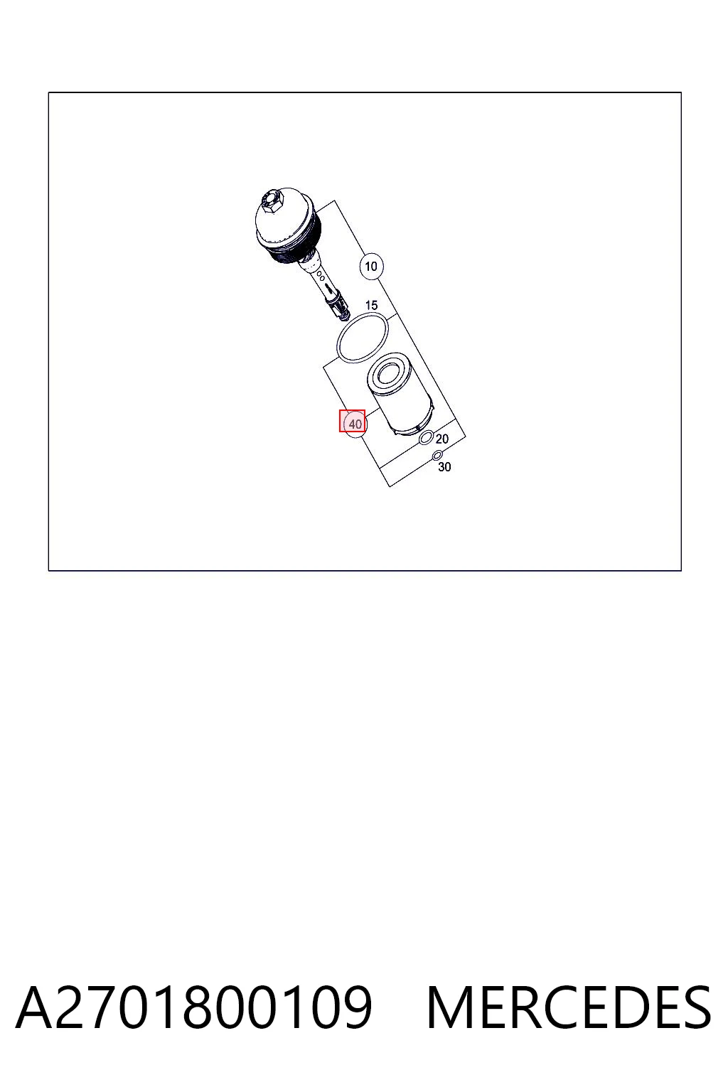 A2701800109 Mercedes Filtro aceite