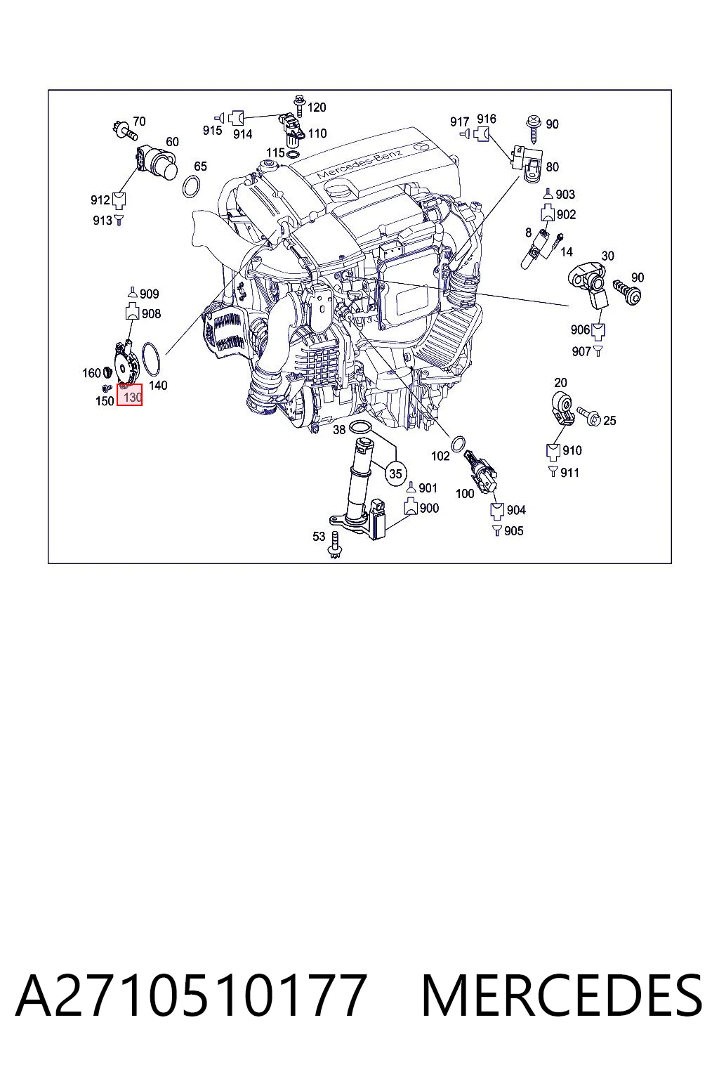 A2710510177 Mercedes Válvula control, ajuste de levas