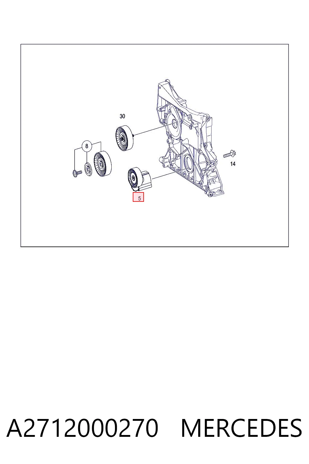 A2712000270 Mercedes Tensor de correa de alternador