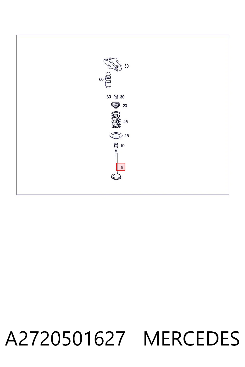 A2720501627 Mercedes Válvula de escape