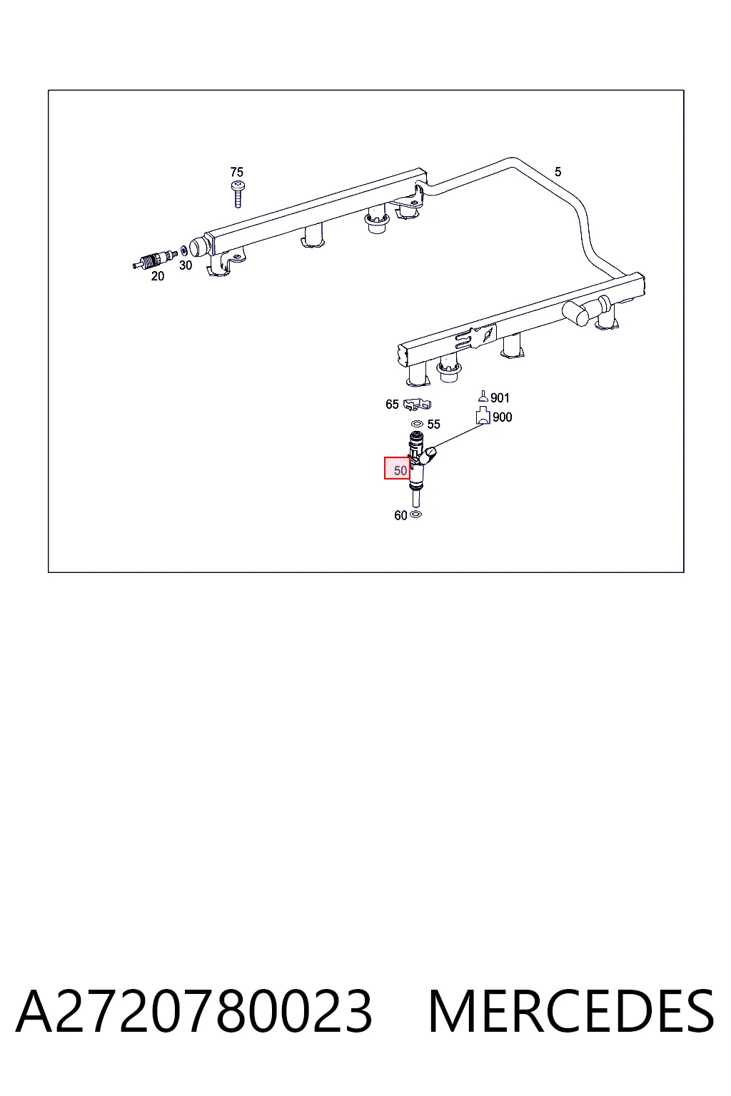 A2720780023 Mercedes Inyector de combustible