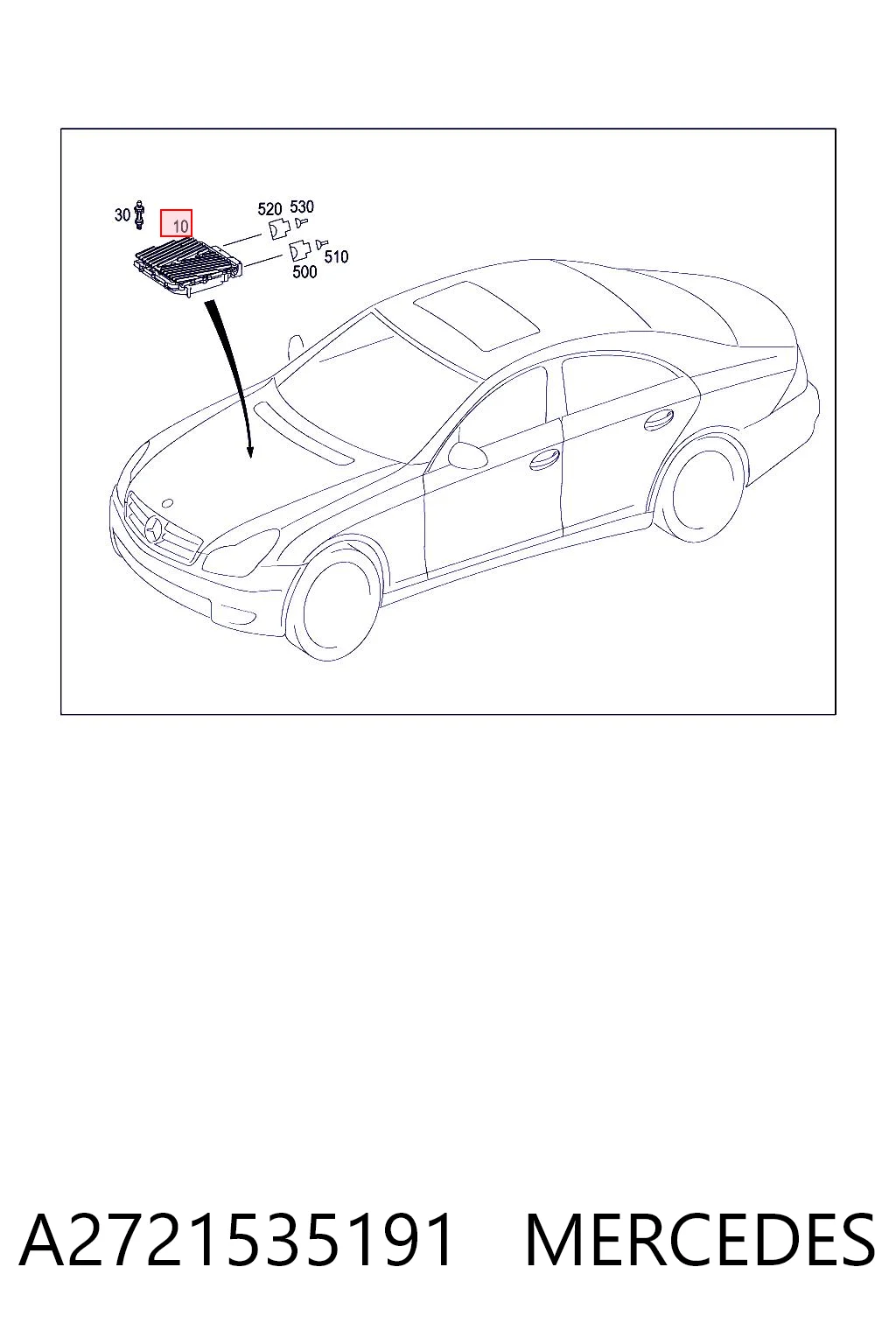 Módulo de control del motor (ECU) A2721535191 MERCEDES