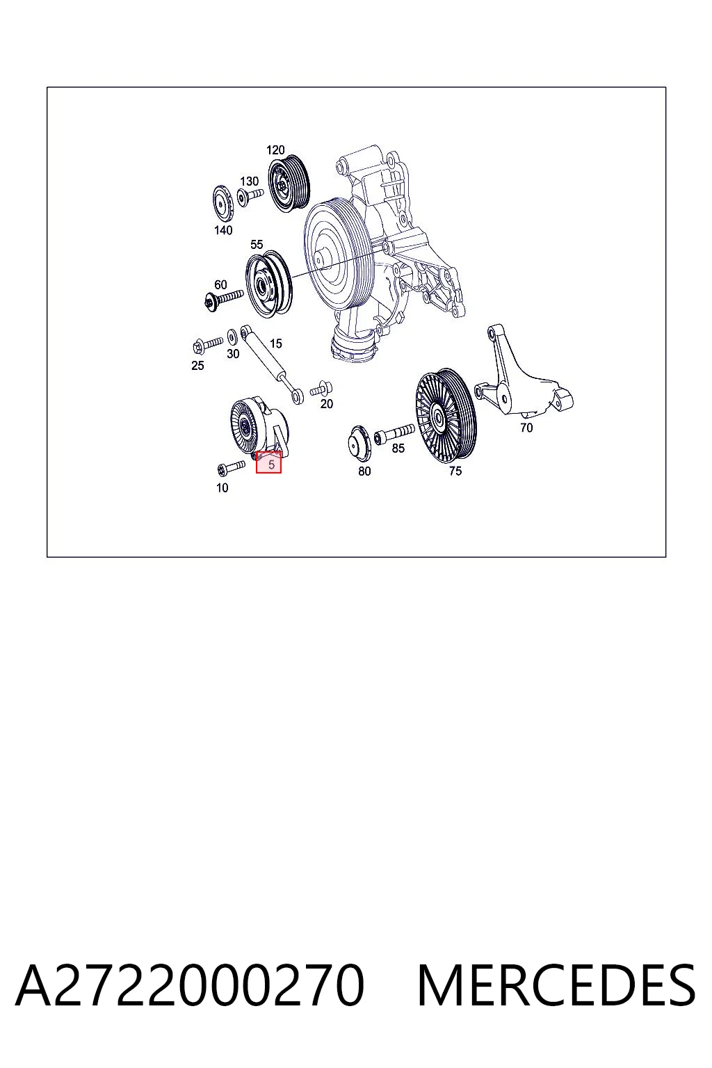 A2722000270 Mercedes Tensor de correa de alternador