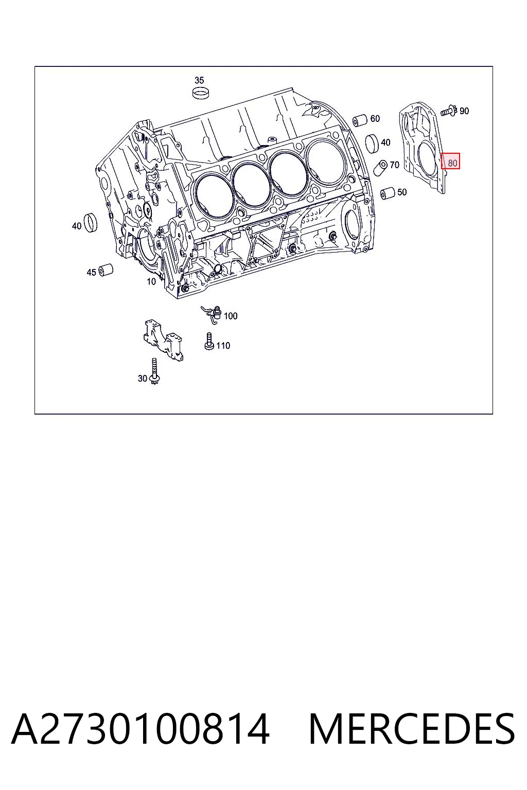 A2730100814 Mercedes Anillo retén cigüeñal