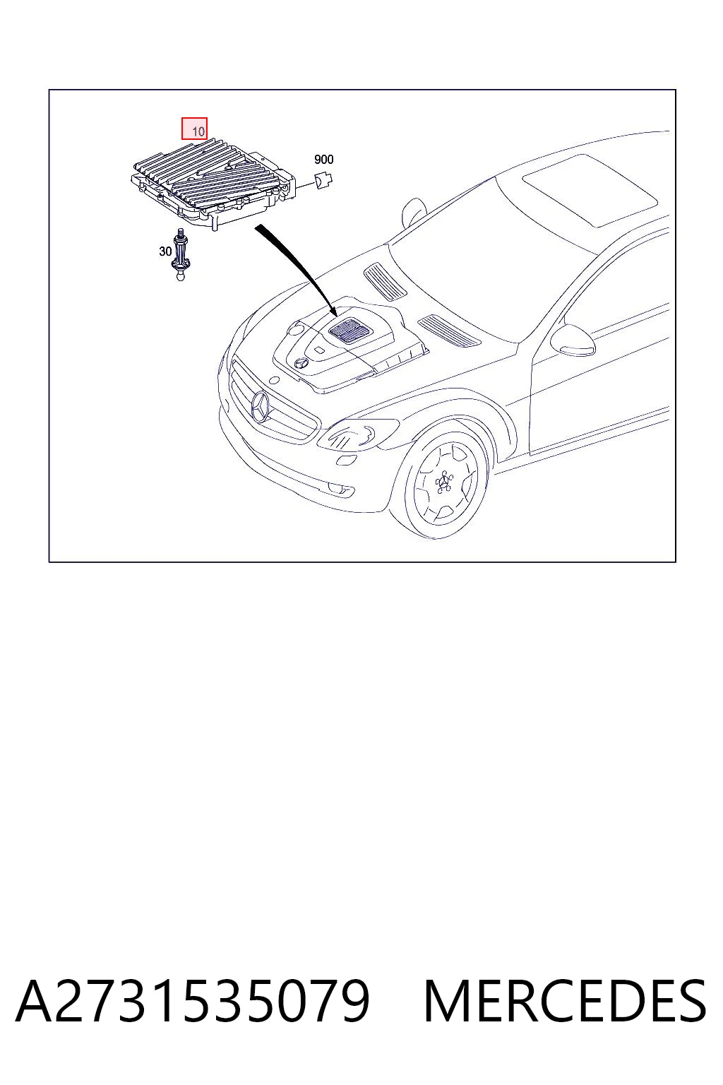 A2731535079 Mercedes Centralina Del Motor
