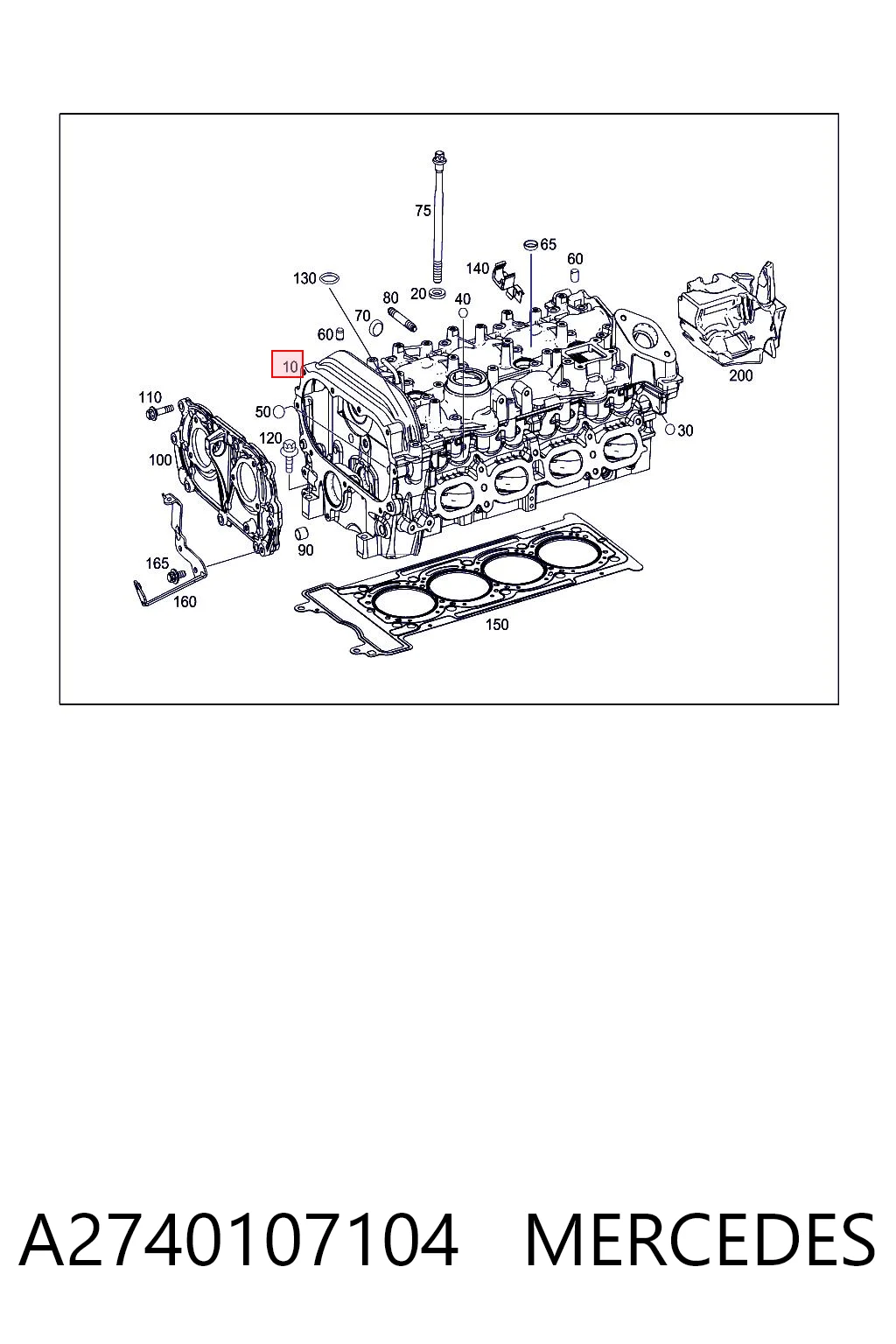 Cabeza de cilindro Mercedes E sedán (W213) (2016 - 2023) precio, desde 60,50 EUR