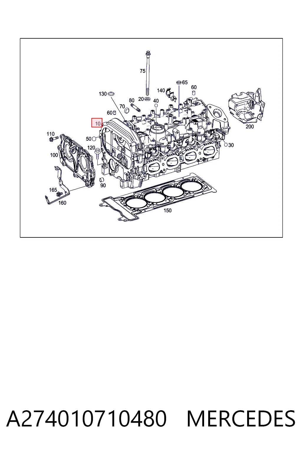 Cabeza del motor para Mercedes E  W213