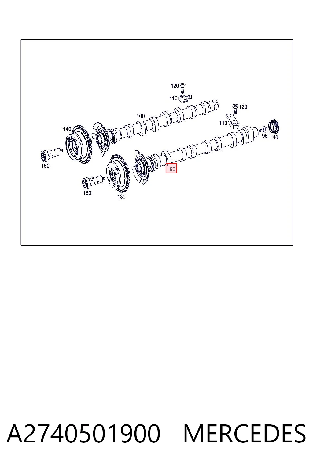 Árboles de levas Mercedes E sedán (W213) (2016 - 2023) precio, desde 144,95 EUR